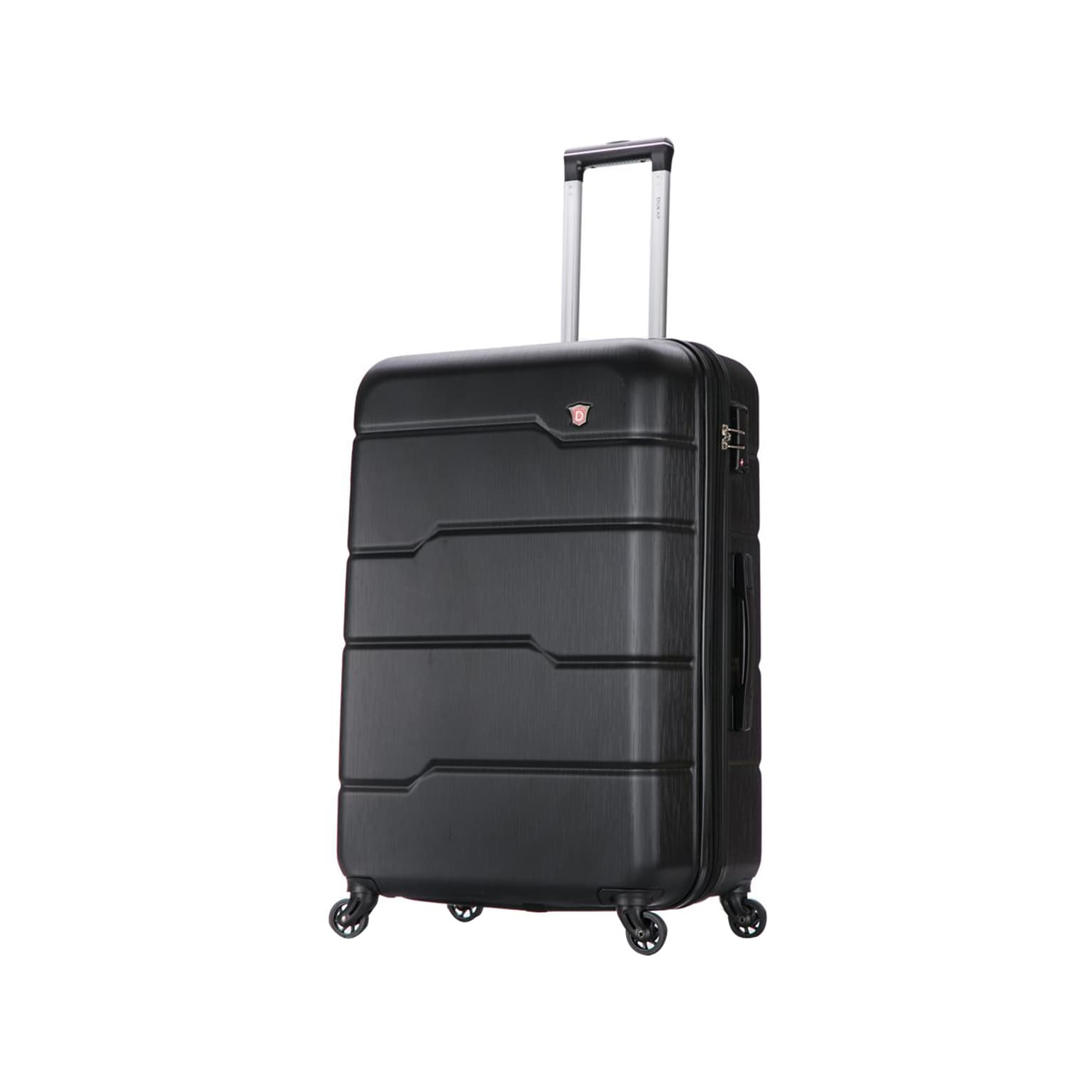 DUKAP Rodez 27.5 Hardside Suitcase, 4-Wheeled Spinner, TSA Checkpoint Friendly, Black (DKROD00L-BLK)