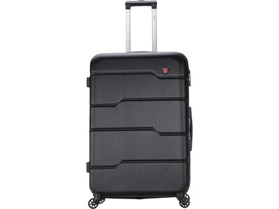DUKAP Rodez 28 Hardside Suitcase, 4-Wheeled Spinner, TSA Checkpoint Friendly, Black (DKROD00L-BLK)