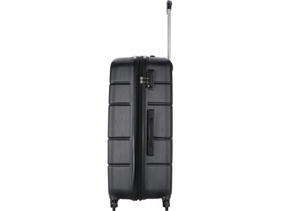 DUKAP Rodez 28" Hardside Suitcase, 4-Wheeled Spinner, TSA Checkpoint Friendly, Black (DKROD00L-BLK)