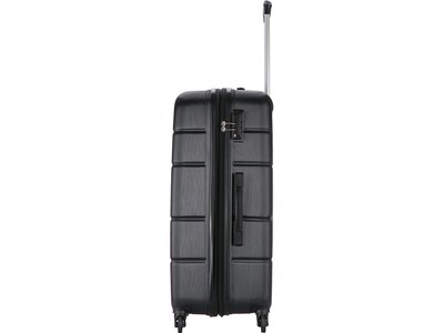 DUKAP Rodez 27.5" Hardside Suitcase, 4-Wheeled Spinner, TSA Checkpoint Friendly, Black (DKROD00L-BLK)