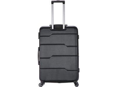 DUKAP Rodez 27.5" Hardside Suitcase, 4-Wheeled Spinner, TSA Checkpoint Friendly, Black (DKROD00L-BLK)