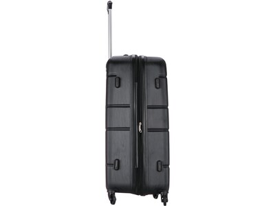 DUKAP Rodez 27.5" Hardside Suitcase, 4-Wheeled Spinner, TSA Checkpoint Friendly, Black (DKROD00L-BLK)