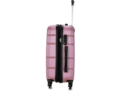 DUKAP Rodez 19.75" Hardside Carry-On Suitcase, 4-Wheeled Spinner, TSA Checkpoint Friendly, Rose Gold (DKROD00S-ROS)