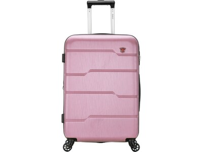 DUKAP Rodez 23.75 Hardside Suitcase, 4-Wheeled Spinner, TSA Checkpoint Friendly, Rose Gold (DKROD00