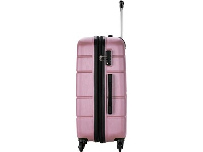 DUKAP Rodez 24" Hardside Suitcase, 4-Wheeled Spinner, TSA Checkpoint Friendly, Rose Gold (DKROD00M-ROS)