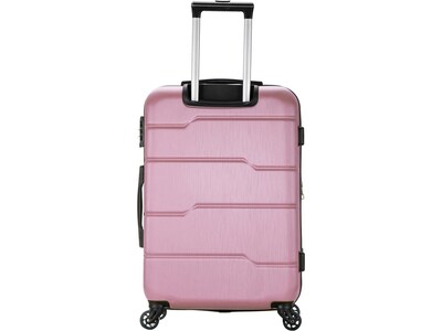 DUKAP Rodez 24" Hardside Suitcase, 4-Wheeled Spinner, TSA Checkpoint Friendly, Rose Gold (DKROD00M-ROS)