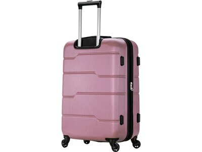 DUKAP Rodez 23.75" Hardside Suitcase, 4-Wheeled Spinner, TSA Checkpoint Friendly, Rose Gold (DKROD00M-ROS)