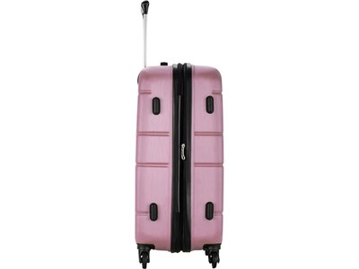 DUKAP Rodez 23.75" Hardside Suitcase, 4-Wheeled Spinner, TSA Checkpoint Friendly, Rose Gold (DKROD00M-ROS)
