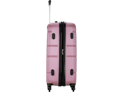 DUKAP Rodez 24" Hardside Suitcase, 4-Wheeled Spinner, TSA Checkpoint Friendly, Rose Gold (DKROD00M-ROS)