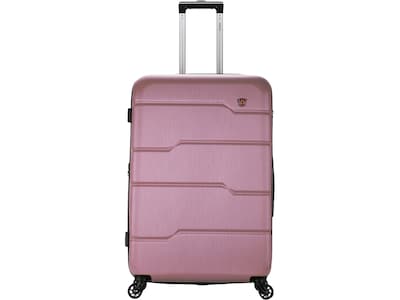 DUKAP Rodez 27.5 Hardside Suitcase, 4-Wheeled Spinner, TSA Checkpoint Friendly, Rose Gold (DKROD00L