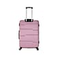 DUKAP RODEZ Plastic 4-Wheel Spinner Luggage, Rose Gold (DKROD00L-ROS)