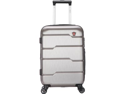 DUKAP RODEZ Plastic Carry-On Luggage, Silver (DKROD00S-COA)