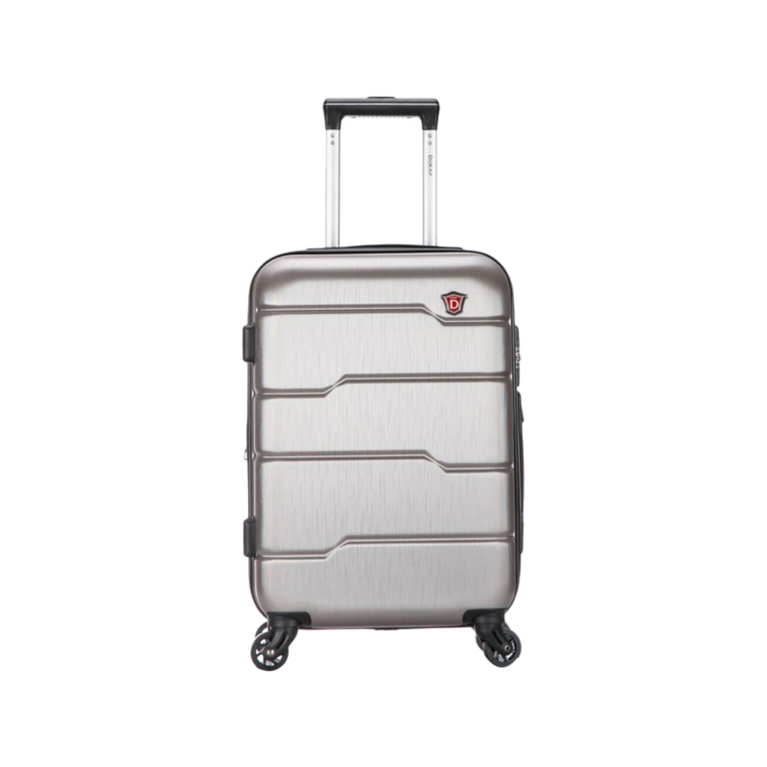 DUKAP Rodez 19.75 Hardside Carry-On Suitcase, 4-Wheeled Spinner, TSA Checkpoint Friendly, Silver (DKROD00S-COA)