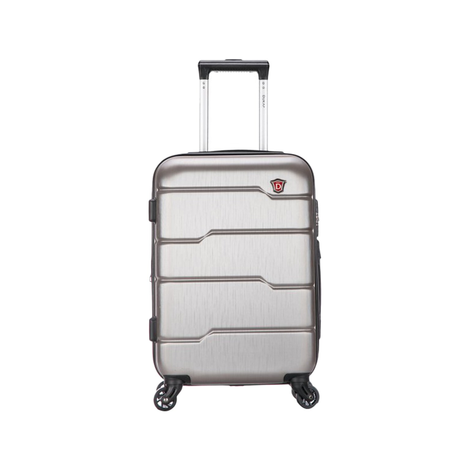 DUKAP Rodez 20 Hardside Carry-On Suitcase, 4-Wheeled Spinner, TSA Checkpoint Friendly, Silver (DKROD00S-COA)