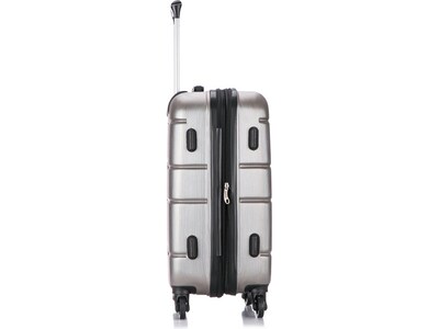 DUKAP Rodez 20" Hardside Carry-On Suitcase, 4-Wheeled Spinner, TSA Checkpoint Friendly, Silver (DKROD00S-COA)