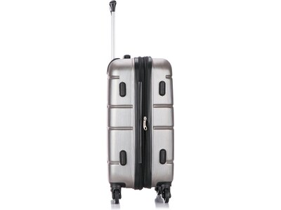 DUKAP Rodez 19.75" Hardside Carry-On Suitcase, 4-Wheeled Spinner, TSA Checkpoint Friendly, Silver (DKROD00S-COA)