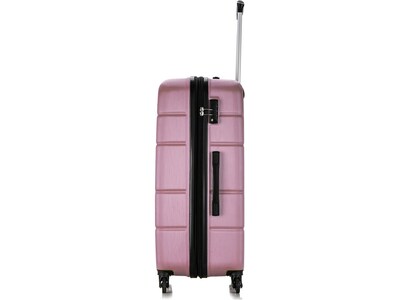 DUKAP Rodez 3-Piece Hardside Spinner Luggage Set, TSA Checkpoint Friendly, Rose Gold (DKRODSML-ROS)