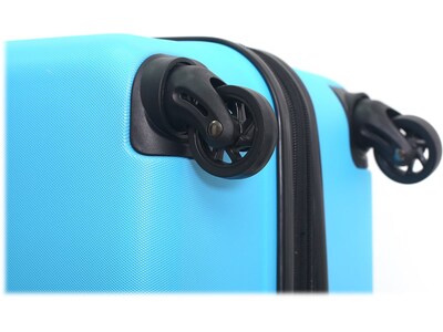 DUKAP Rodez 3-Piece Hardside Spinner Luggage Set, TSA Checkpoint Friendly, Light Blue (DKRODSML-LBL)