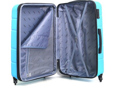 DUKAP Rodez 3-Piece Hardside Spinner Luggage Set, TSA Checkpoint Friendly, Light Blue (DKRODSML-LBL)