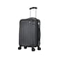 DUKAP INTELY PC/ABS Plastic 4-Wheel Spinner Luggage, Black (DKINT00S-BLK)