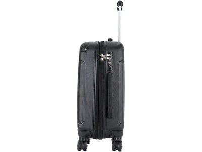 DUKAP INTELY PC/ABS Plastic 4-Wheel Spinner Luggage, Black (DKINT00S-BLK)