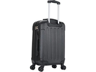 DUKAP INTELY PC/ABS Plastic 4-Wheel Spinner Luggage, Black (DKINT00S-BLK)