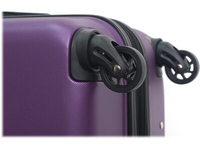 DUKAP Rodez 3-Piece Hardside Spinner Luggage Set, TSA Checkpoint Friendly, Purple (DKRODSML-PUR)