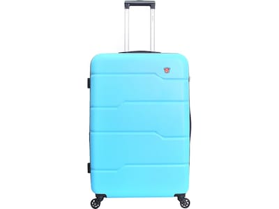 DUKAP Rodez 23.75 Hardside Suitcase, 4-Wheeled Spinner, TSA Checkpoint Friendly, Light Blue (DKROD0