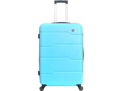 DUKAP Rodez 23.75 Hardside Suitcase, 4-Wheeled Spinner, TSA Checkpoint Friendly, Light Blue (DKROD0