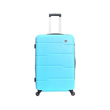 DUKAP RODEZ Plastic 4-Wheel Spinner Luggage, Light Blue (DKROD00M-LBL)