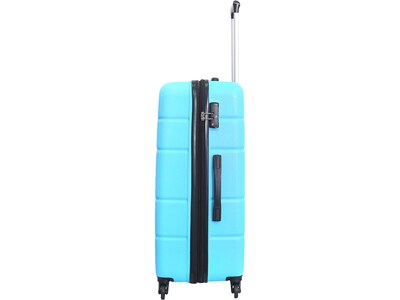 DUKAP Rodez 23.75" Hardside Suitcase, 4-Wheeled Spinner, TSA Checkpoint Friendly, Light Blue (DKROD00M-LBL)