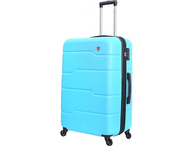 DUKAP RODEZ Plastic 4-Wheel Spinner Luggage, Light Blue (DKROD00L-LBL)