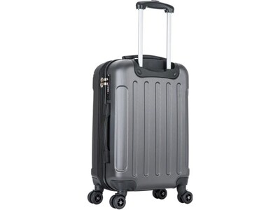 DUKAP Intely 19.5" Hardside Suitcase, 4-Wheeled Spinner, TSA Checkpoint Friendly, Gray (DKINT00S-GRE)