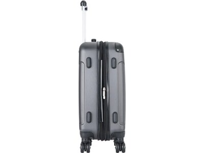 DUKAP Intely 19.5" Hardside Suitcase, 4-Wheeled Spinner, TSA Checkpoint Friendly, Gray (DKINT00S-GRE)