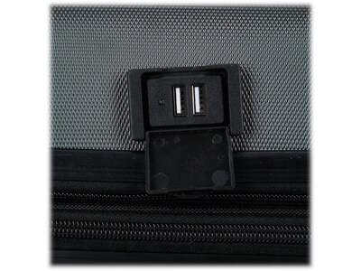 DUKAP Intely 19.5" Hardside Suitcase, 4-Wheeled Spinner, TSA Checkpoint Friendly, Gray (DKINT00S-GRE)