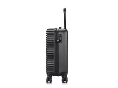 InUSA Ally 19.29" Hardside Suitcase, 4-Wheeled Spinner, TSA Checkpoint Friendly, Black (IUALL00S-BLK)