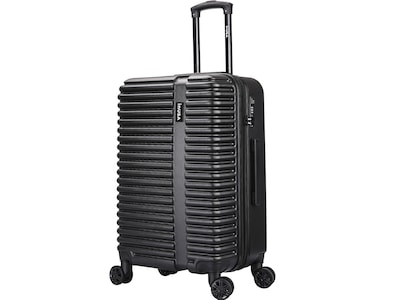 InUSA Ally PC/ABS Plastic 4-Wheel Spinner Luggage, Black (IUALL00M-BLK)