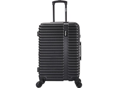 InUSA Ally 24 Hardside Suitcase, 4-Wheeled Spinner, TSA Checkpoint Friendly, Black (IUALL00M-BLK)