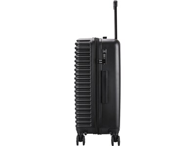 InUSA Ally 23.3" Hardside Suitcase, 4-Wheeled Spinner, TSA Checkpoint Friendly, Black (IUALL00M-BLK)