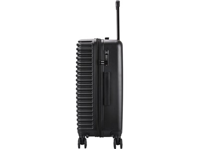 InUSA Ally 24" Hardside Suitcase, 4-Wheeled Spinner, TSA Checkpoint Friendly, Black (IUALL00M-BLK)