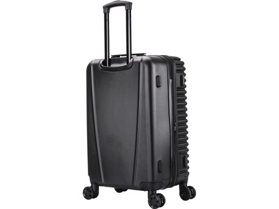 InUSA Ally 24" Hardside Suitcase, 4-Wheeled Spinner, TSA Checkpoint Friendly, Black (IUALL00M-BLK)