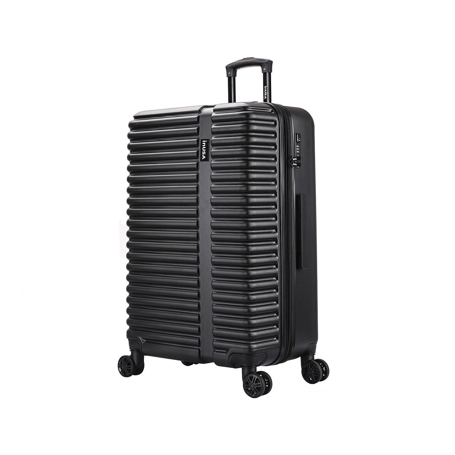 InUSA Ally 28 Hardside Suitcase, 4-Wheeled Spinner, TSA Checkpoint Friendly, Black (IUALL00L-BLK)
