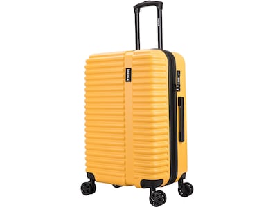 InUSA Ally PC/ABS Plastic 4-Wheel Spinner Luggage, Mustard (IUALL00M-MUS)