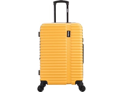 InUSA Ally 23.3" Hardside Suitcase, 4-Wheeled Spinner, TSA Checkpoint Friendly, Mustard (IUALL00M-MUS)