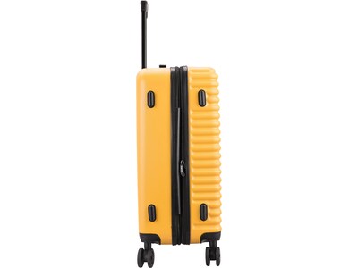 InUSA Ally 23.3" Hardside Suitcase, 4-Wheeled Spinner, TSA Checkpoint Friendly, Mustard (IUALL00M-MUS)