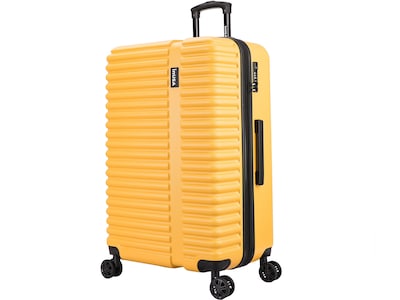 InUSA Ally Plastic 4-Wheel Spinner Luggage, Mustard (IUALL00L-MUS)