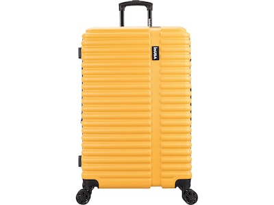 InUSA Ally 27.17" Hardside Suitcase, 4-Wheeled Spinner, TSA Checkpoint Friendly, Mustard (IUALL00L-MUS)