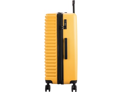 InUSA Ally Plastic 4-Wheel Spinner Luggage, Mustard (IUALL00L-MUS)