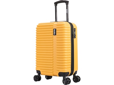 InUSA Ally Plastic 4-Wheel Spinner Luggage, Mustard (IUALL00S-MUS)