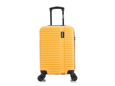 InUSA Ally Plastic 4-Wheel Spinner Luggage, Mustard (IUALL00S-MUS)